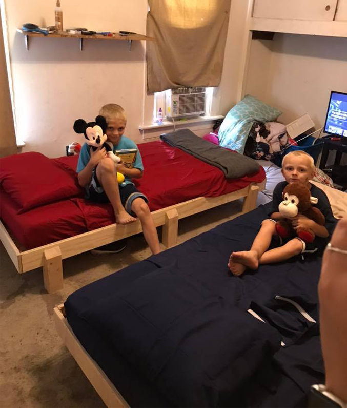 Kids On Beds